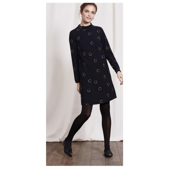 Boden Dresses & Skirts - Boden Long Sleeve Polka Dot Shift Dress